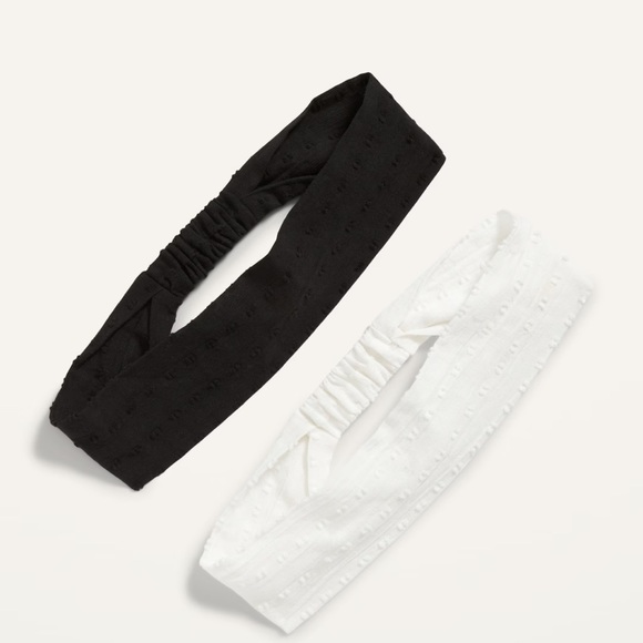 NWT OLD NAVY Fabric-Covered Head Wraps 2-Pack Color: Blackjack ONE SIZE - Picture 1 of 1
